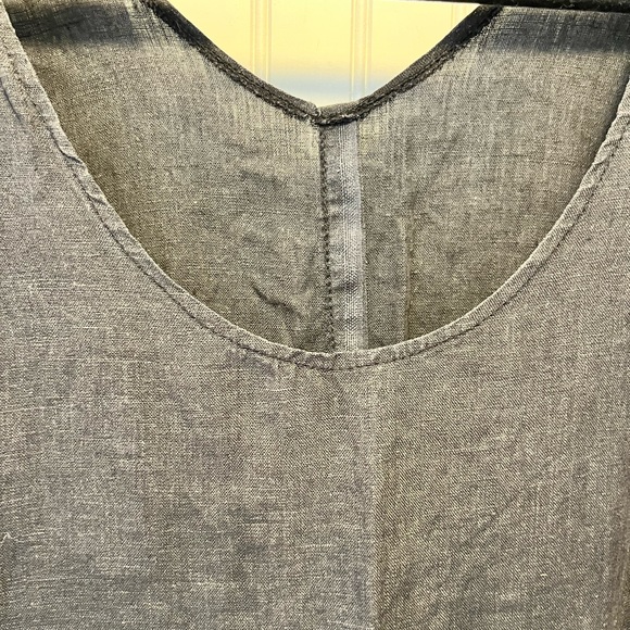 Black linen maxi dress Medium - Picture 2 of 3